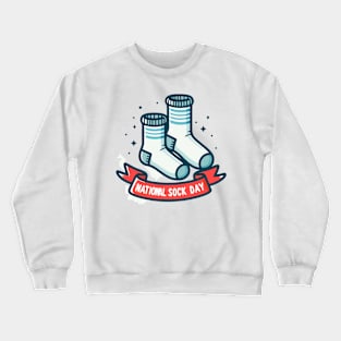 national sock day Crewneck Sweatshirt